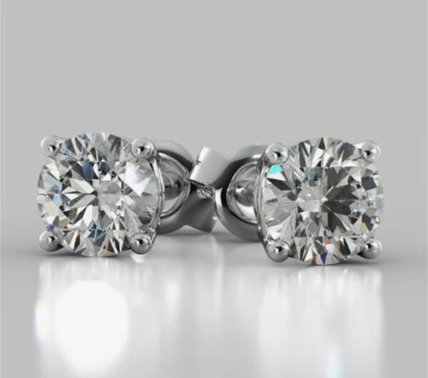 Diamond Earrings 14K White Gold On Sale