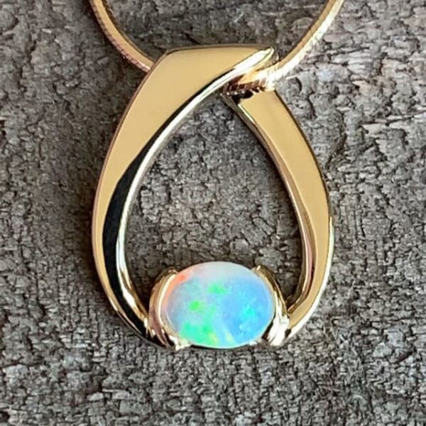 Opal Pendant 14K Yellow Gold