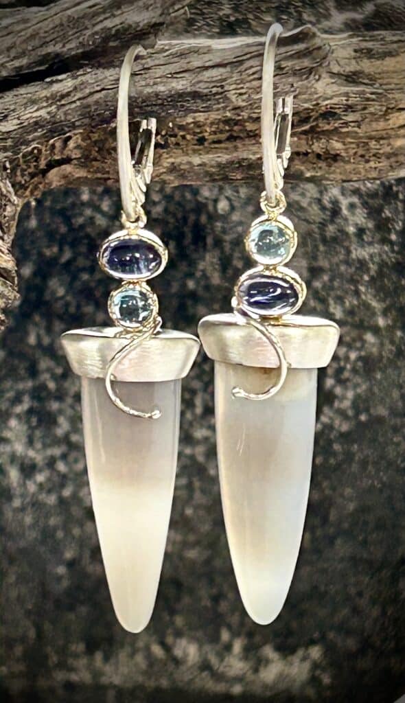 Agate Gemstone Drop Earrings By River'S Edge Gems