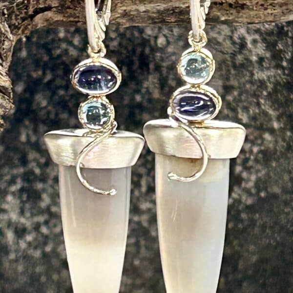 Agate Gemstone Drop Earrings By River'S Edge Gems