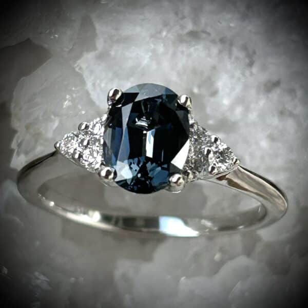 Subtle, Captivating, And Endlessly Unique. Our 1.48Ct Blue Spinel Ring With Diamond Accents Is Perfect For Collectors.