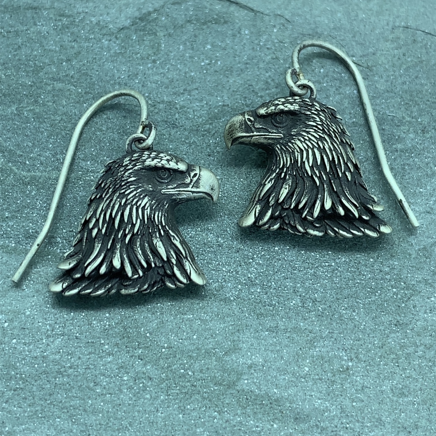 Eagle Earring Silver Dangles Rivers Edge Gems