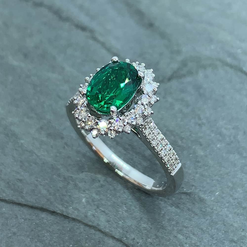Emerald Diamond Ring By River'S Edge Gems