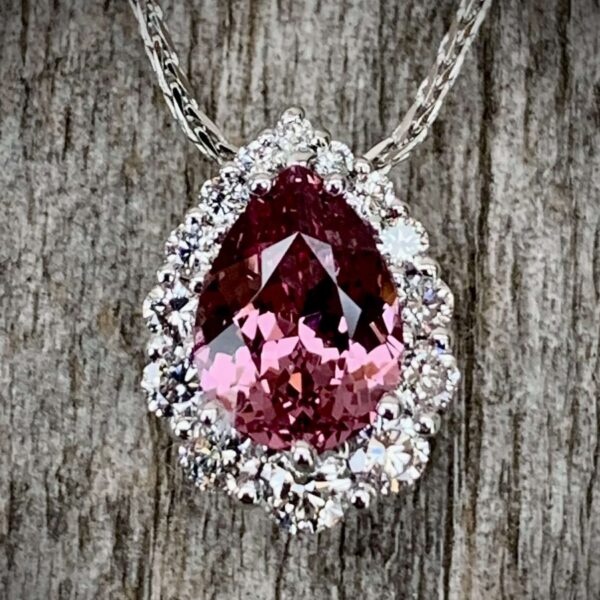 Malaysian Garnet Pear Diamond By Rivers Edge Gems