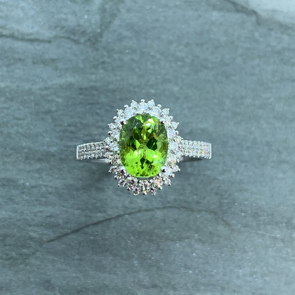 Peridot Diamond Ring Rivers Edge Gems