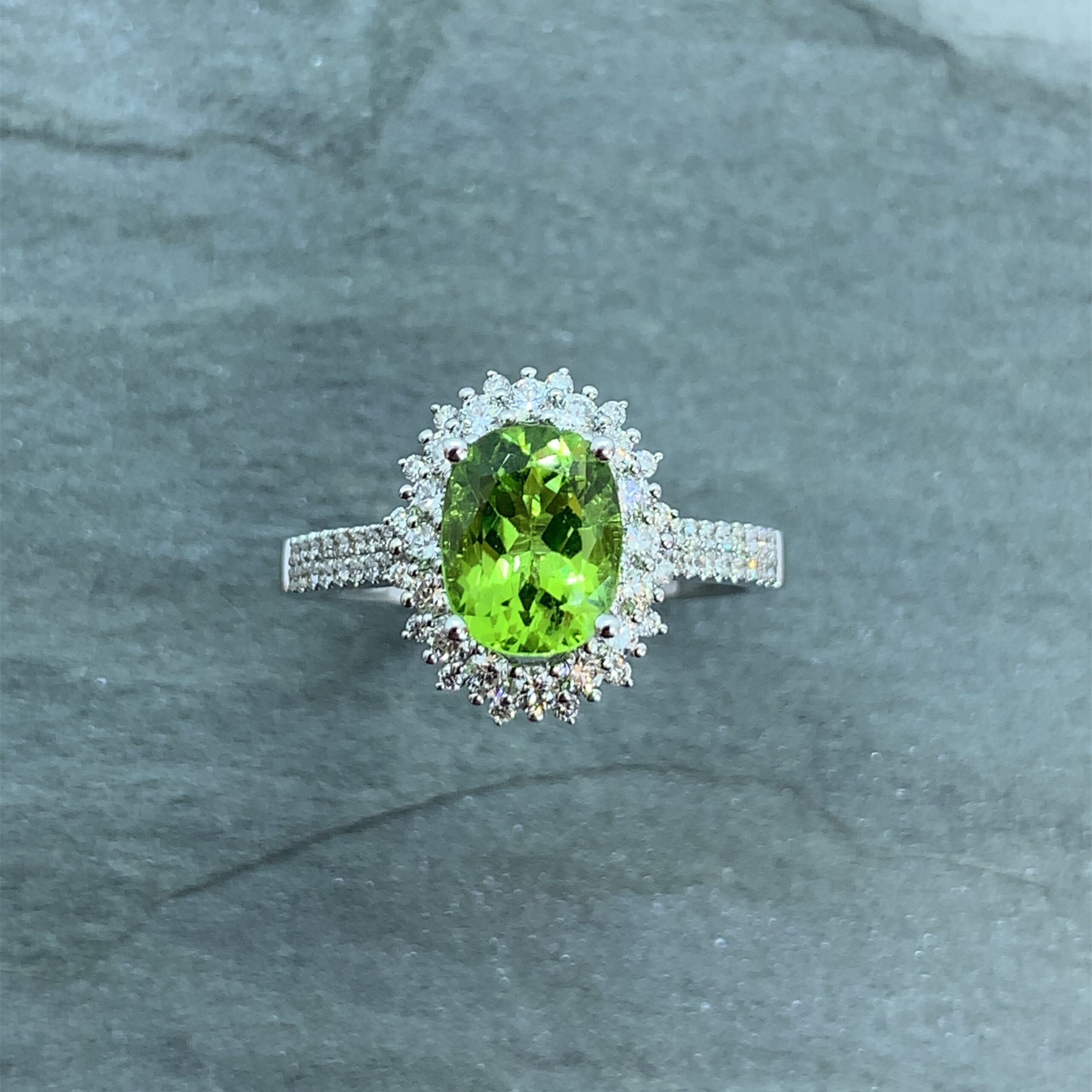 Peridot Diamond Ring Rivers Edge Gems
