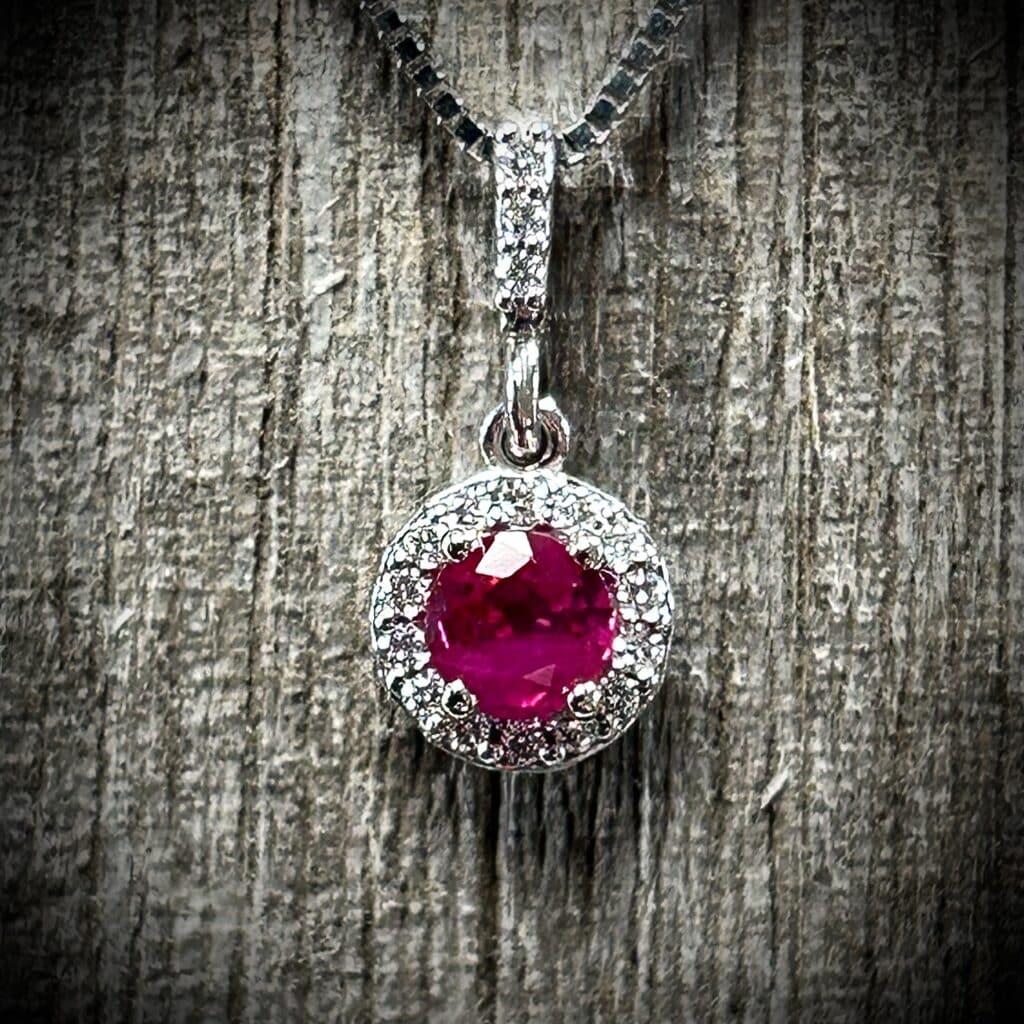 Celebrate Love And Passion With This Ruby Diamond Pendant